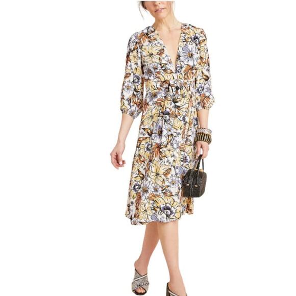 Anthropologie Faithfull Chloe Mid Dress Size 4 - Picture 3 of 9